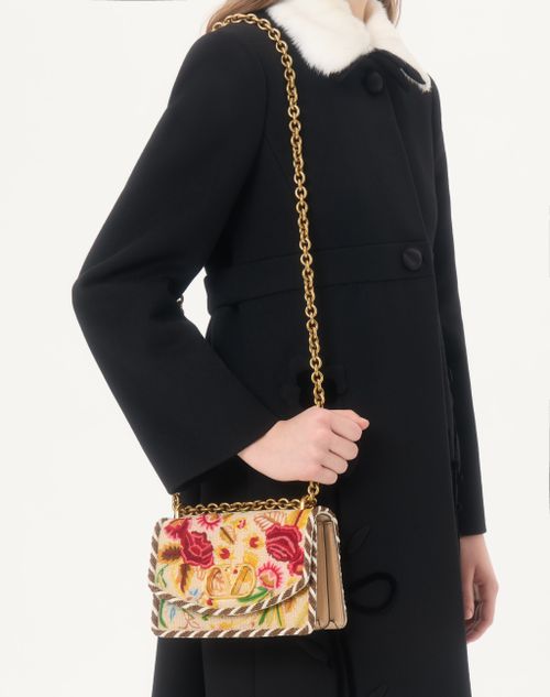 Valentino Garavani - Valentino Garavani Vain Small Embroidered Shoulder Bag - Multicolour - Woman - Shoulder Bags